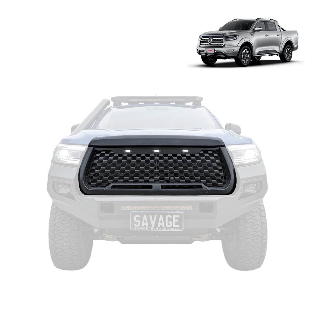 GWM CANNON GRILLE 2 WITH RADAR BRACKET 2020-2024 - Savage Tech Australia