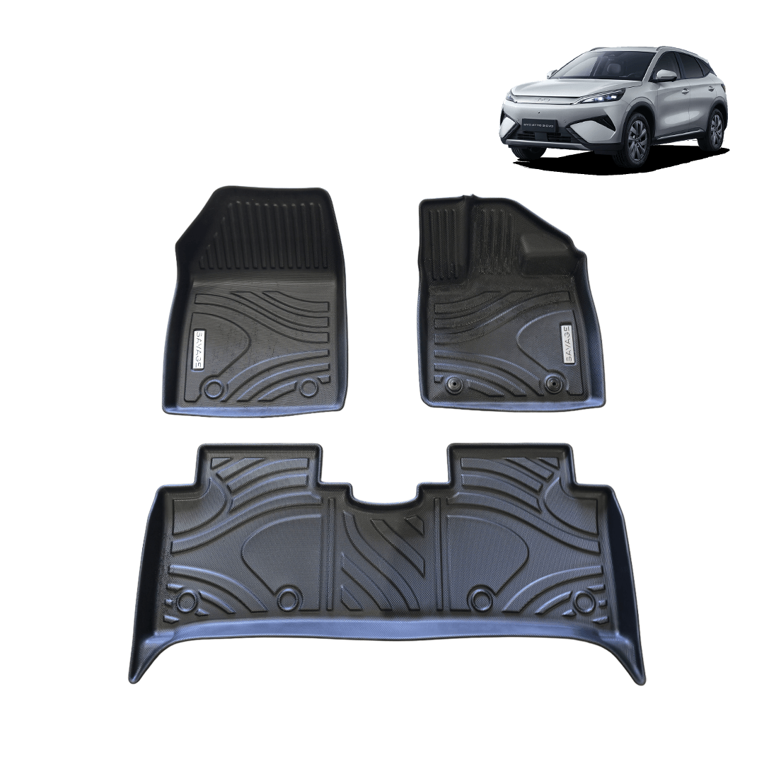 BYD ATTO-3 DEEP 3D MOULDED FLOOR MATS FULL SETS - Savage Tech Australia