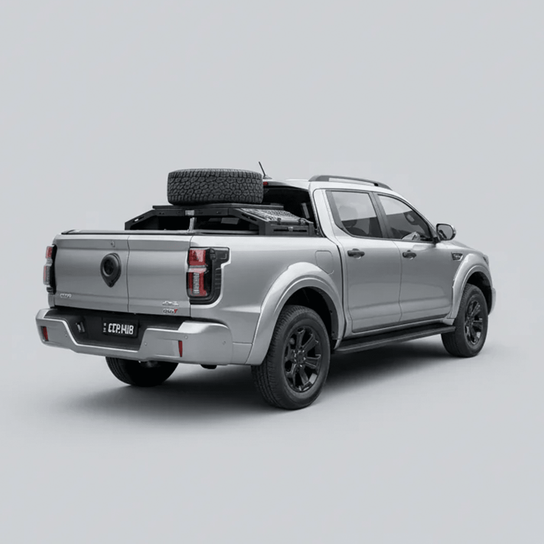 SAVAGE ROGUE TYRE/WHEEL CARRIER RACK WITH STORAGE PLATFORM - Savage Tech Australia