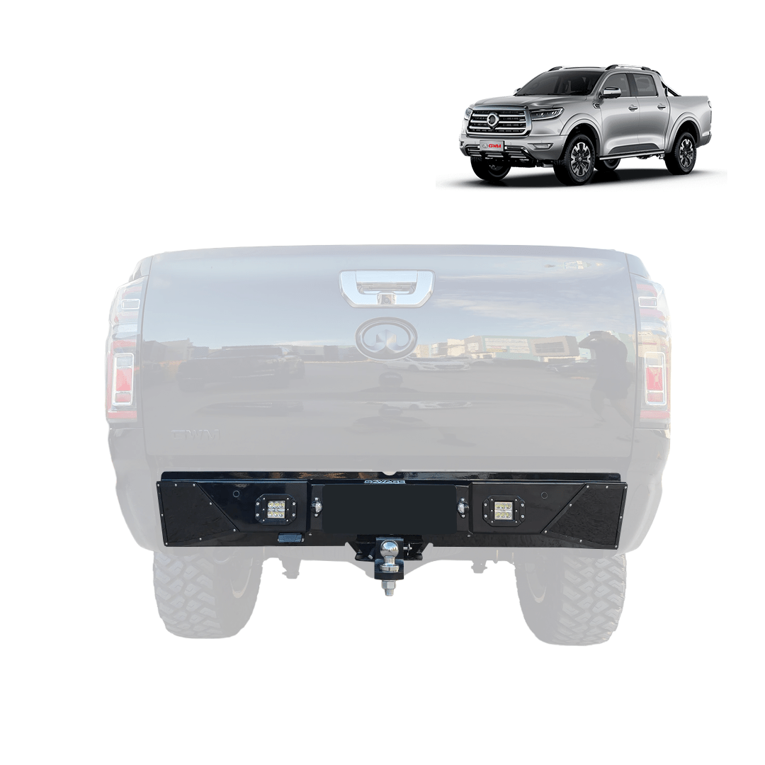 GWM CANNON SAVAGE VERT REAR BAR WITH TOW BAR HITCH RECEIVER - Savage Tech Australia