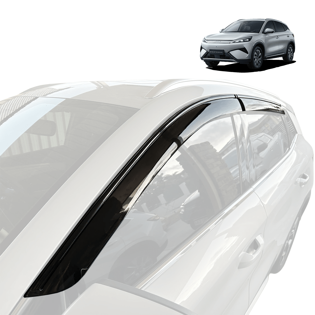 BYD ATTO3 PREMIUM TINTED WEATHERSHIELD (With Black Trim) - Savage Tech Australia