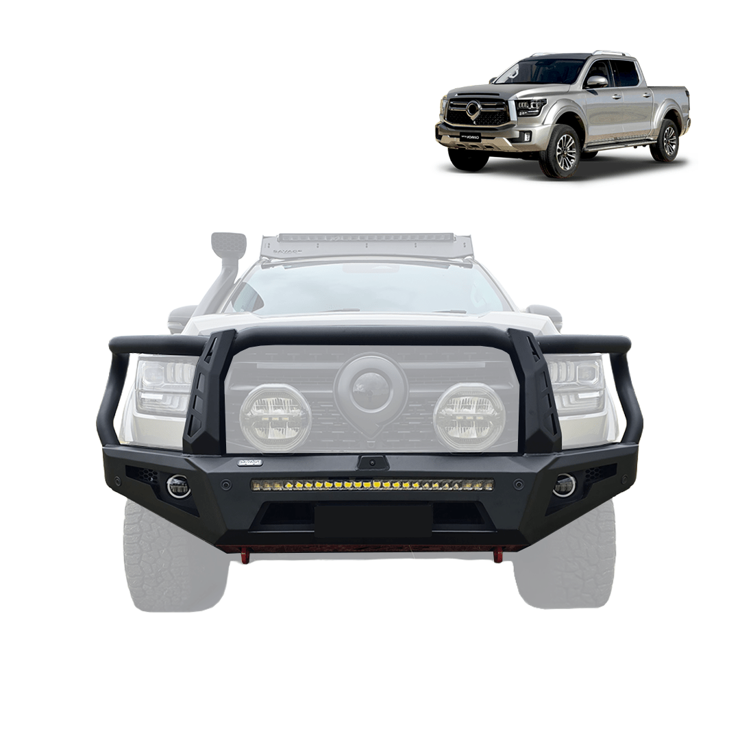 SAVAGE FORGED RAMPAGE HOOPED BULL BAR - GWM ALPHA 2024+ DIESEL, HEV & PHEV - Savage Tech Australia