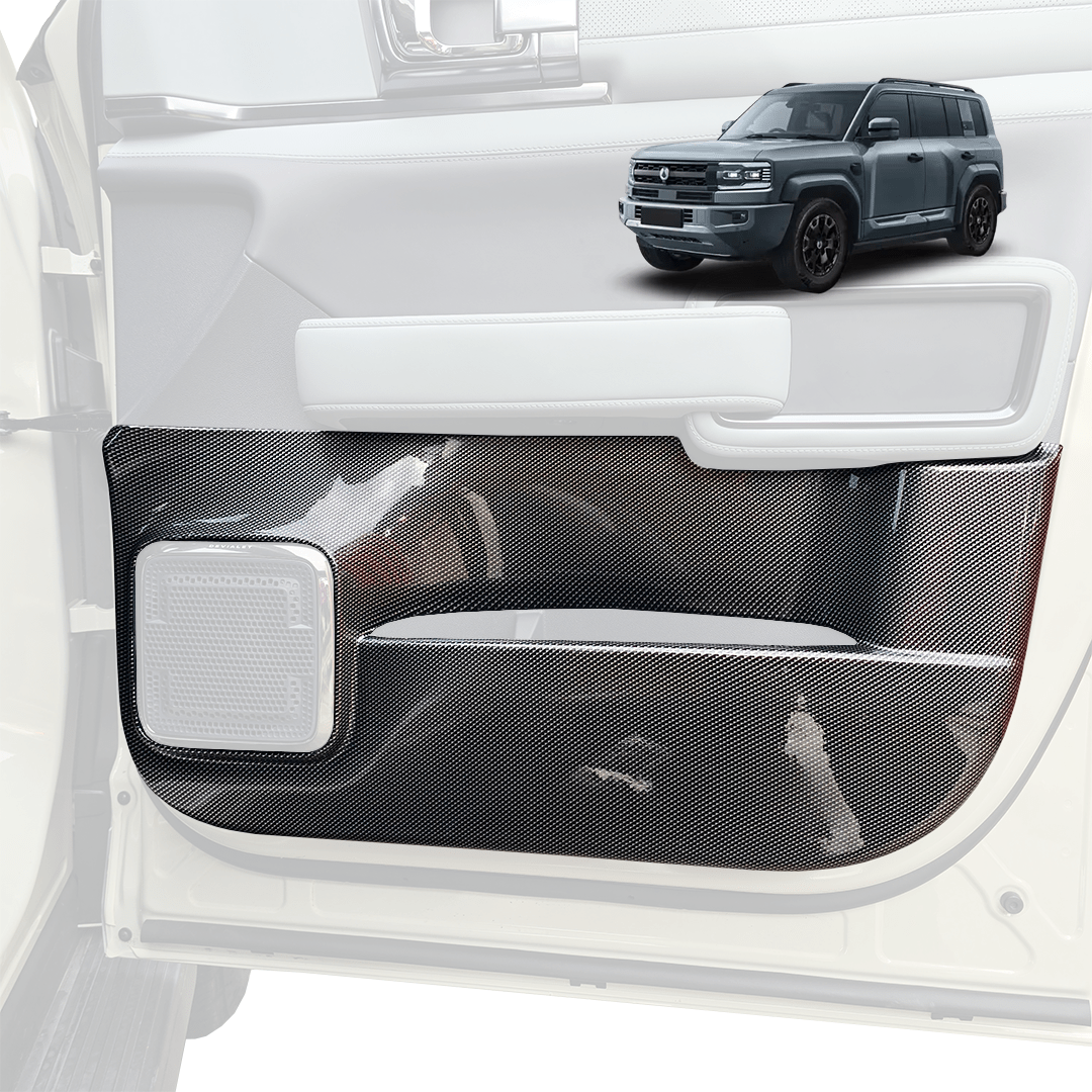 CARBON SERIES DOOR CARD SCUFF PROTECTORS DENZA B5 2026+ - Savage Tech Australia
