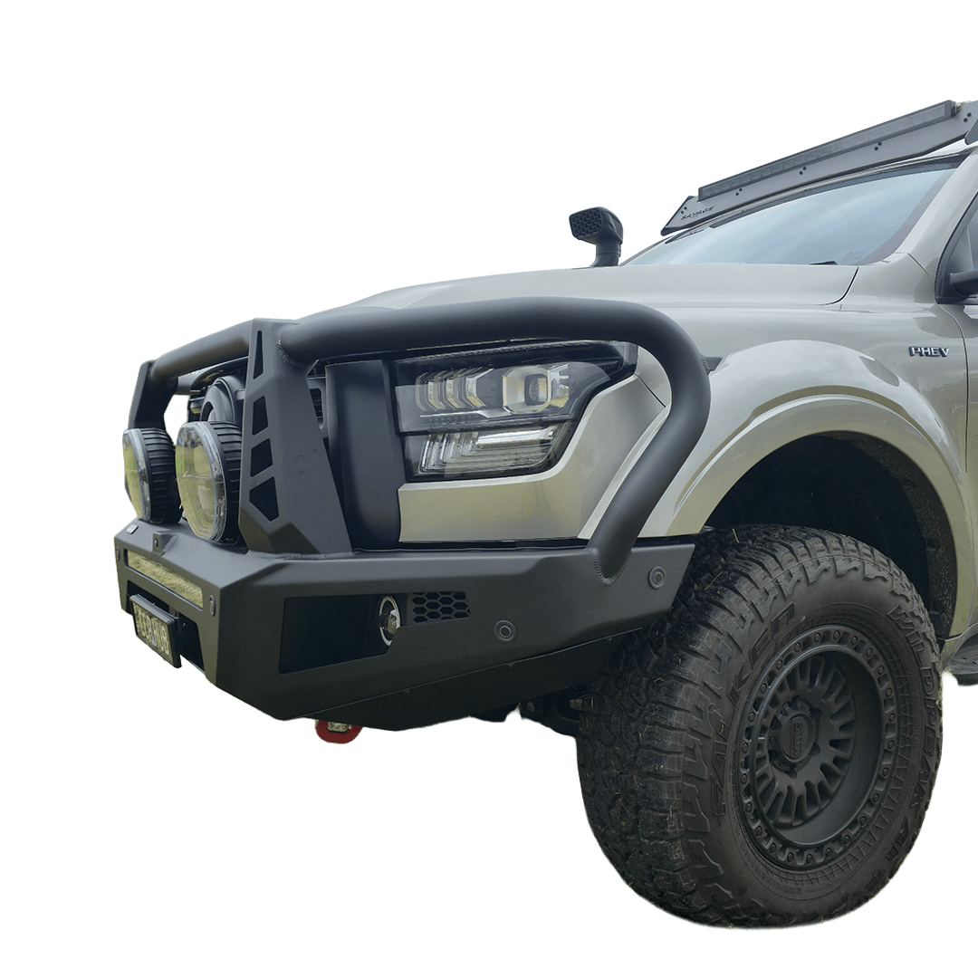 SAVAGE FORGED RAMPAGE HOOPED BULL BAR - GWM ALPHA 2024+ DIESEL, HEV & PHEV - Savage Tech Australia