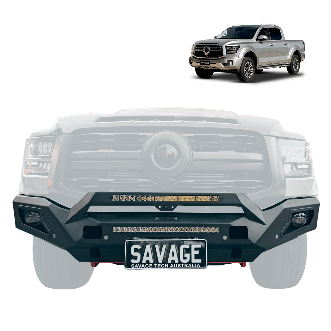 GWM ALPHA RAMPAGE HOOPLESS BULL BAR - Savage Tech Australia