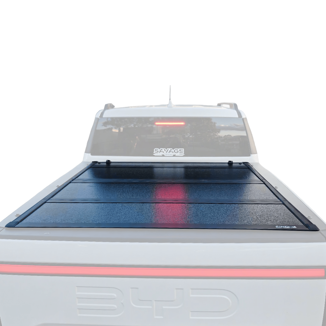 BYD SHARK 6 SAVAGE TRIFOLD STEALTH HARD LID COVER - TONNEAU - Savage Tech Australia