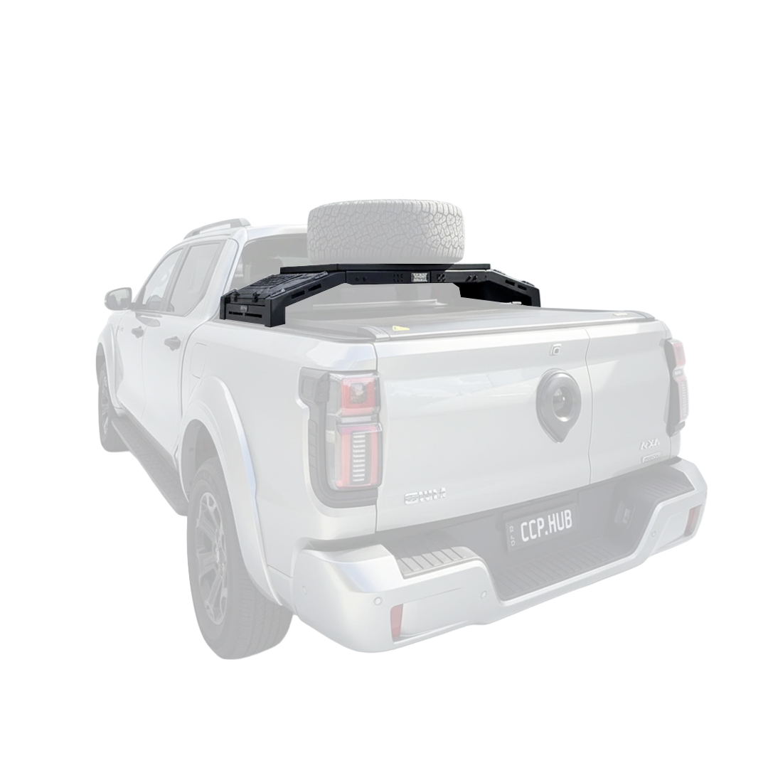 SAVAGE ROGUE TYRE/WHEEL CARRIER RACK WITH STORAGE PLATFORM