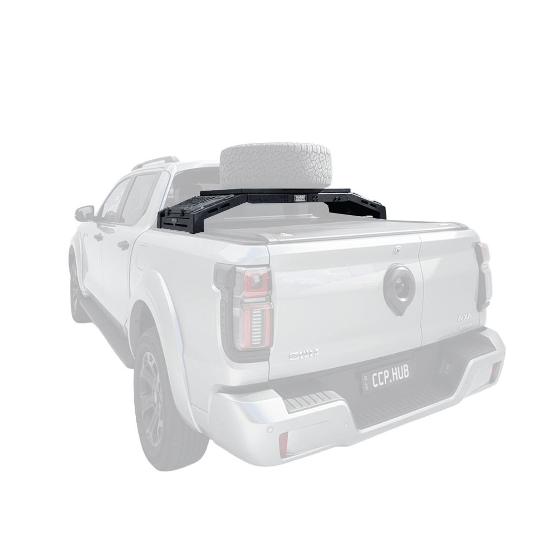 SAVAGE ROGUE TYRE/WHEEL CARRIER RACK WITH STORAGE PLATFORM - Savage Tech Australia