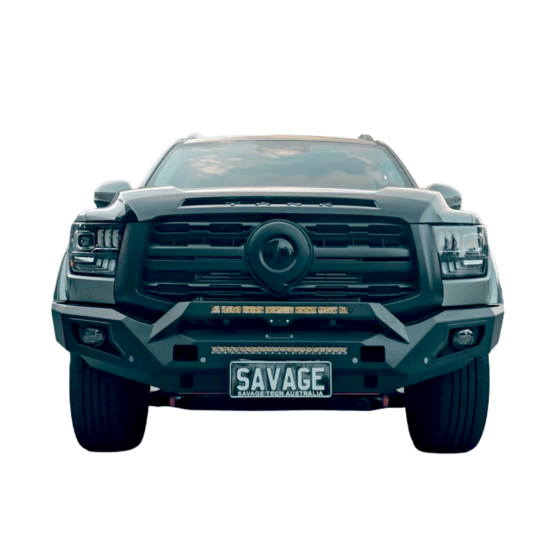 GWM ALPHA RAMPAGE HOOPLESS BULL BAR - Savage Tech Australia