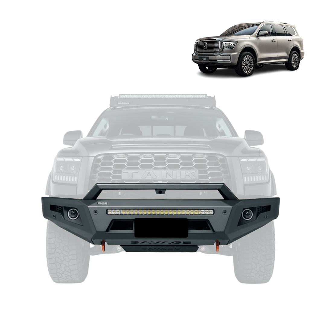 GWM TANK 500 ARMOUR FORGED HOOPLESS BULL BAR - Savage Tech Australia