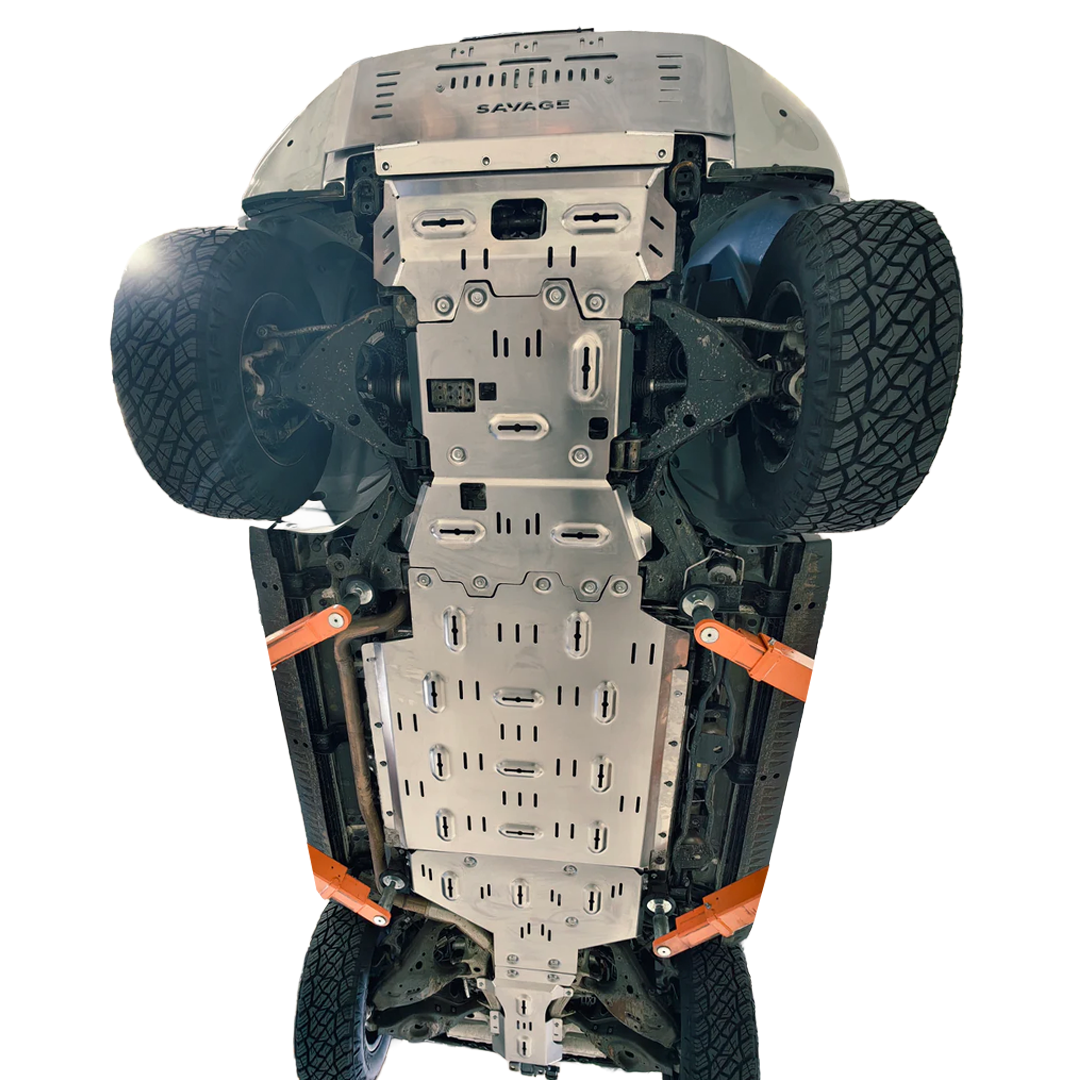 SAVAGE FULL ARMOUR ALUMINIUM UNDER BODY BASH PLATE PROTECTION KIT DENZA B5 2026+