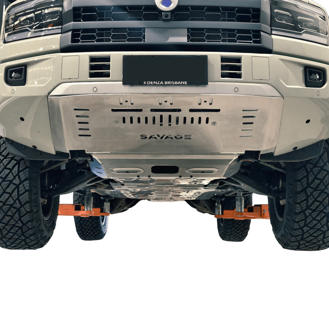 SAVAGE FULL ARMOUR ALUMINIUM UNDER BODY BASH PLATE PROTECTION KIT DENZA B5 2026+ - Savage Tech Australia