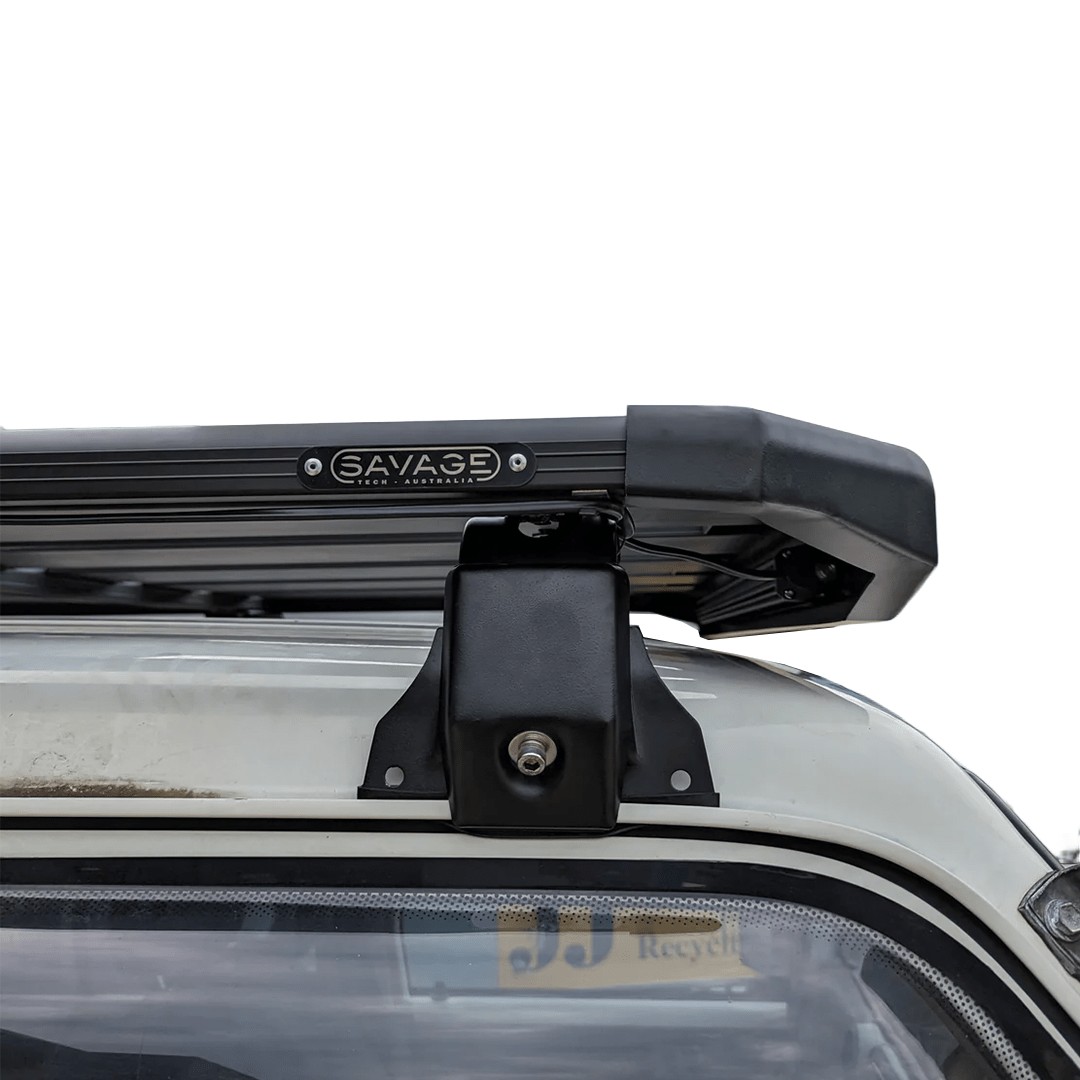 TOYOTA LAND CRUISER LC76 ROOF PLATFORM WITH INTEGRATED LIGHT BAR - Savage Tech Australia