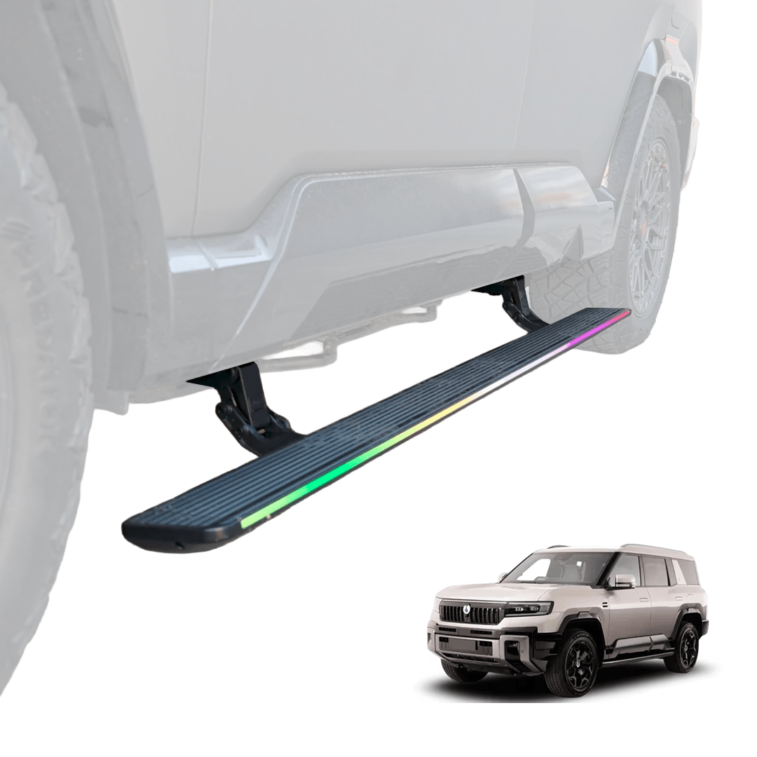 SAVAGE ELECTRIC SMARTSTEPS SIDE STEPS WITH RGB STEP LIGHTING DENZA B8 2026+ - Savage Tech Australia