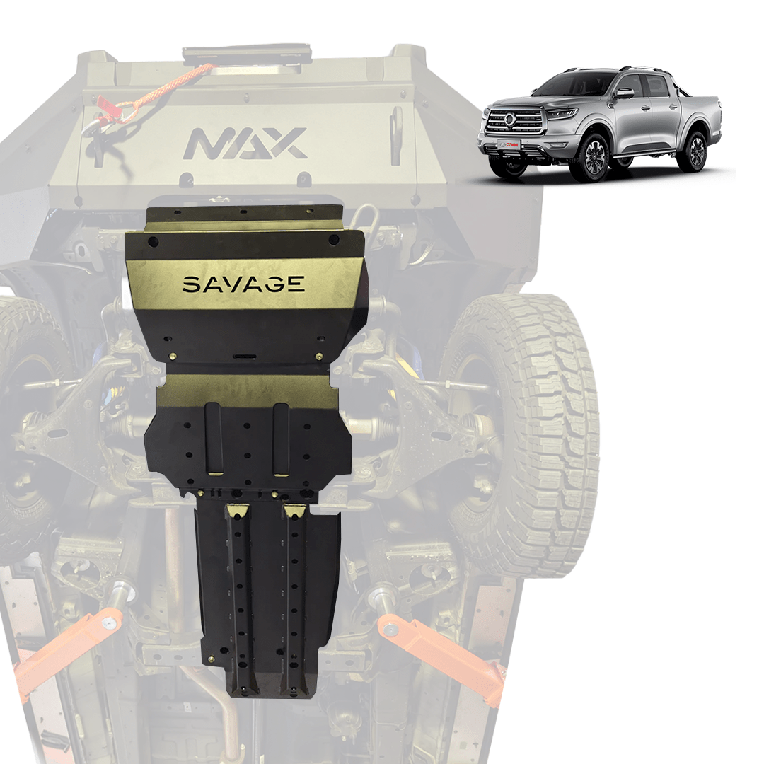 GWM CANNON STAINLESS STEEL SAVAGE UNDERBODY BASH PLATES ( 3 Piece) 2020-2024 - Savage Tech Australia
