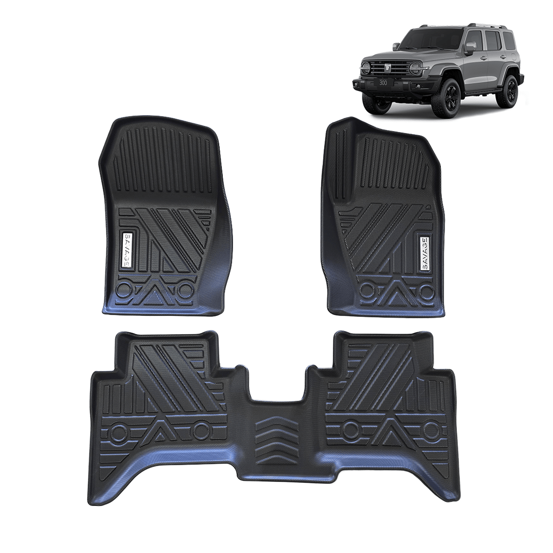 GWM Tank 300 3D Deep All Weather Floor Mats | Full Front & Rear Set (does not suit PHEV) - Savage Tech Australia