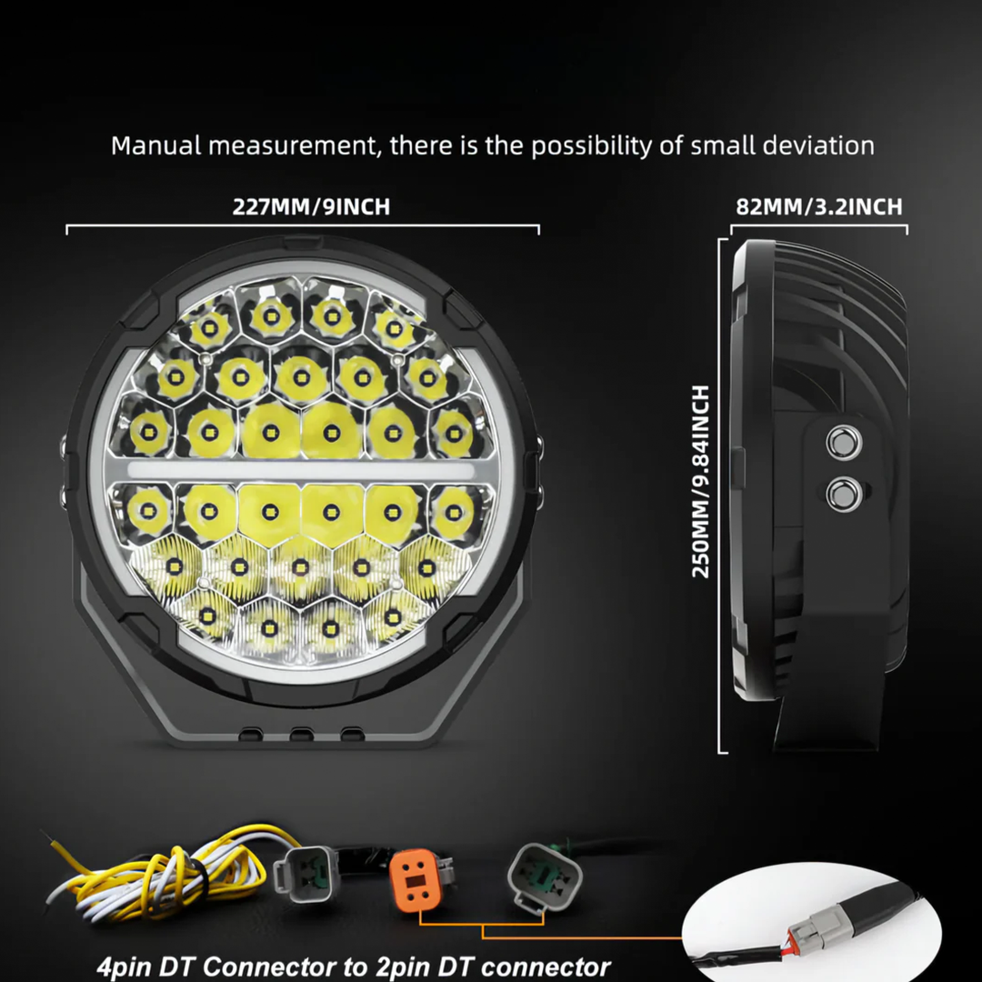 9" LED SAVAGE BLAZE SPOT LIGHT DRIVING LIGHTS (PAIR)