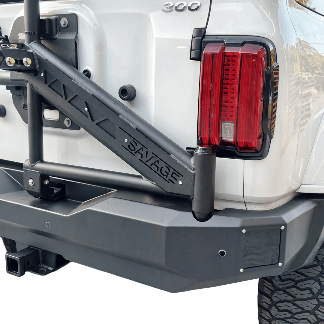 TANK 300 ARMOUR REAR BAR WITH TYRE CARRIER - Savage Tech Australia