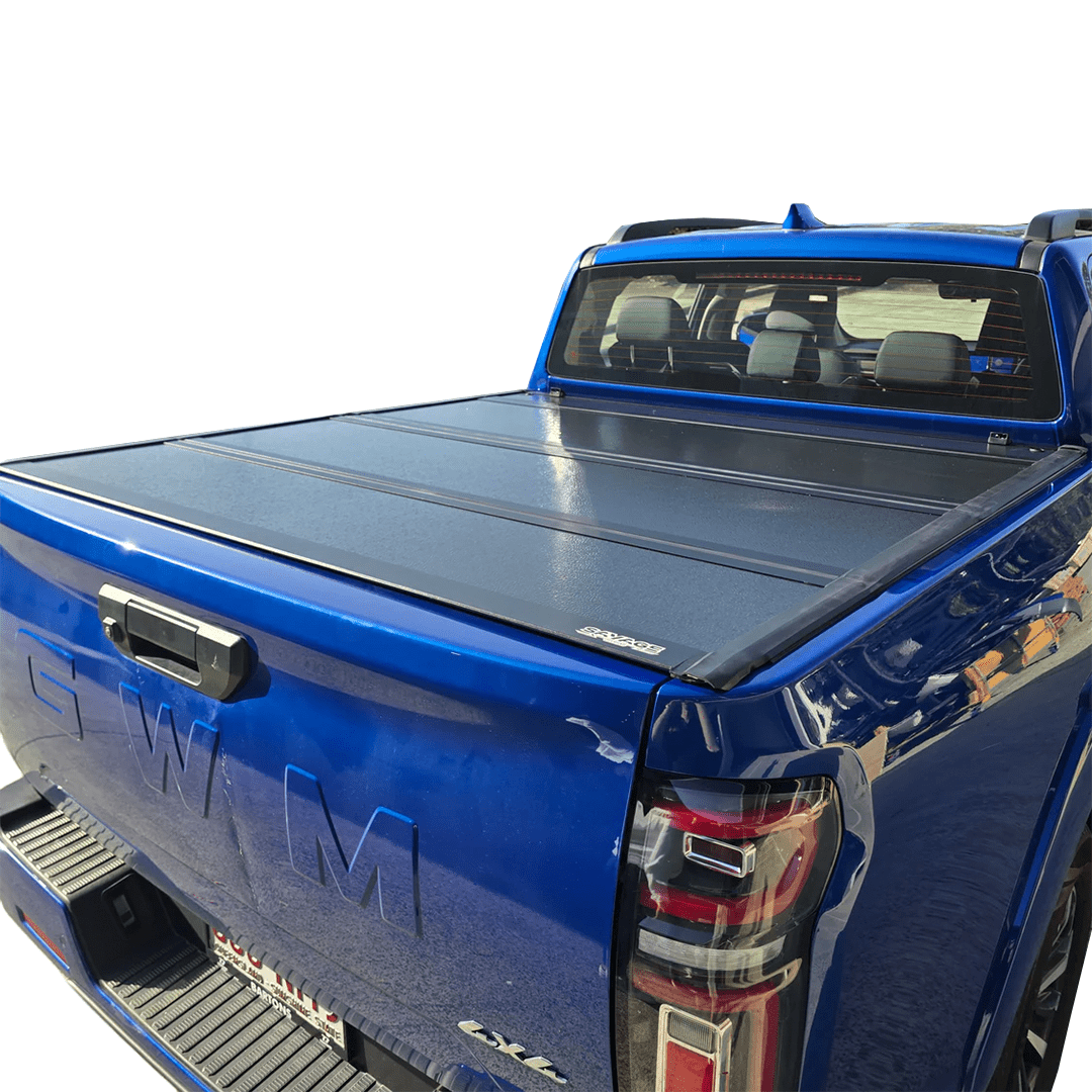 SAVAGE TRIFOLD STEALTH HARD LID COVER – GWM CANNON 2020+ TONNEAU - Savage Tech Australia