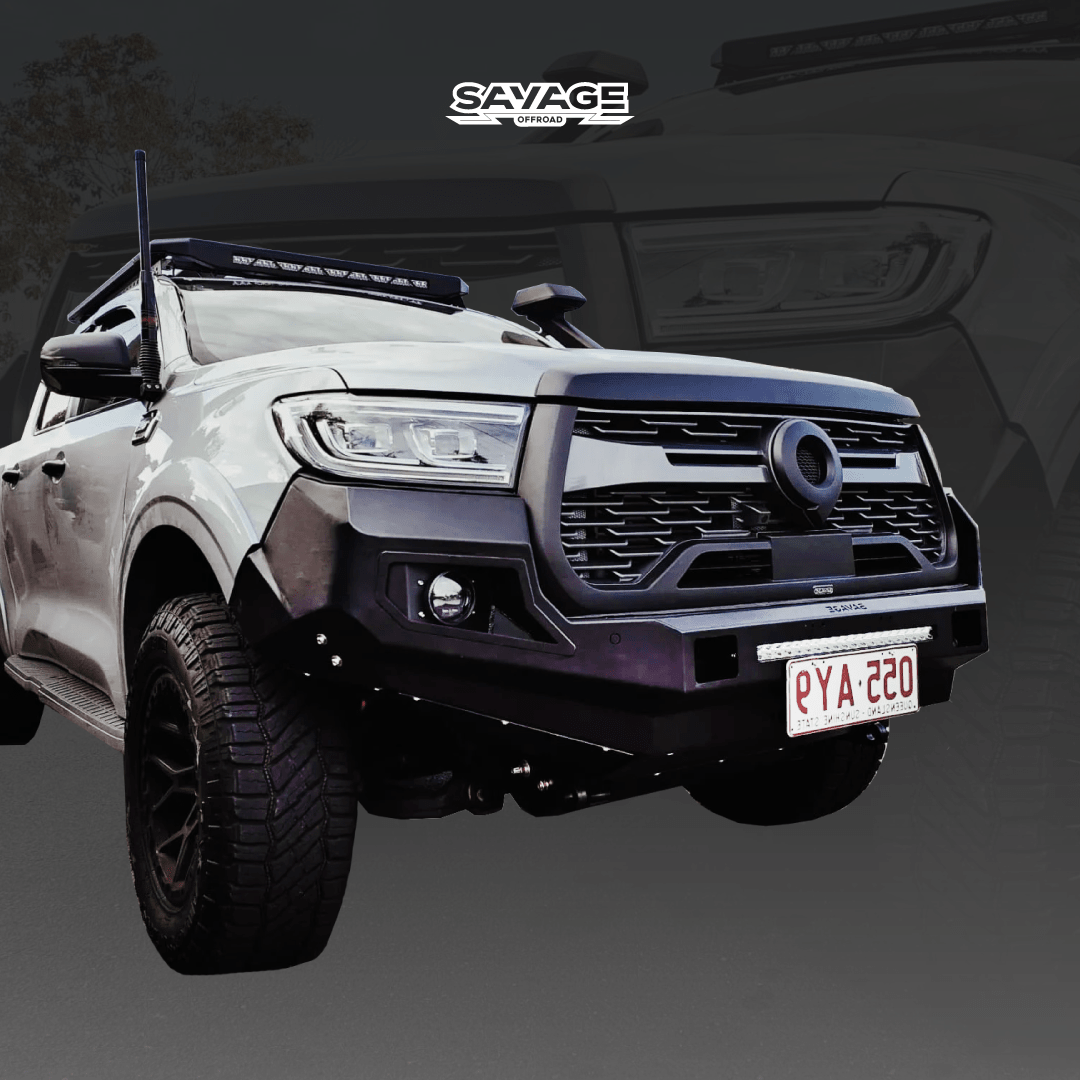 GWM CANNON "THE BEAST" HOOPLESS BULL BAR 2020-2024 V2 - Savage Tech Australia