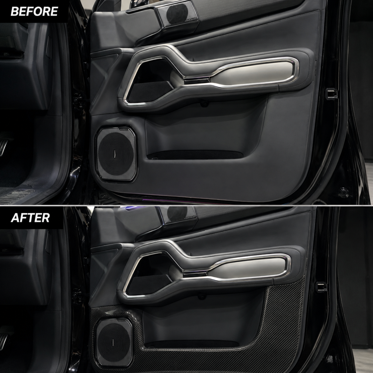 CARBON SERIES DOOR CARD SCUFF PROTECTORS DENZA B8 2026+