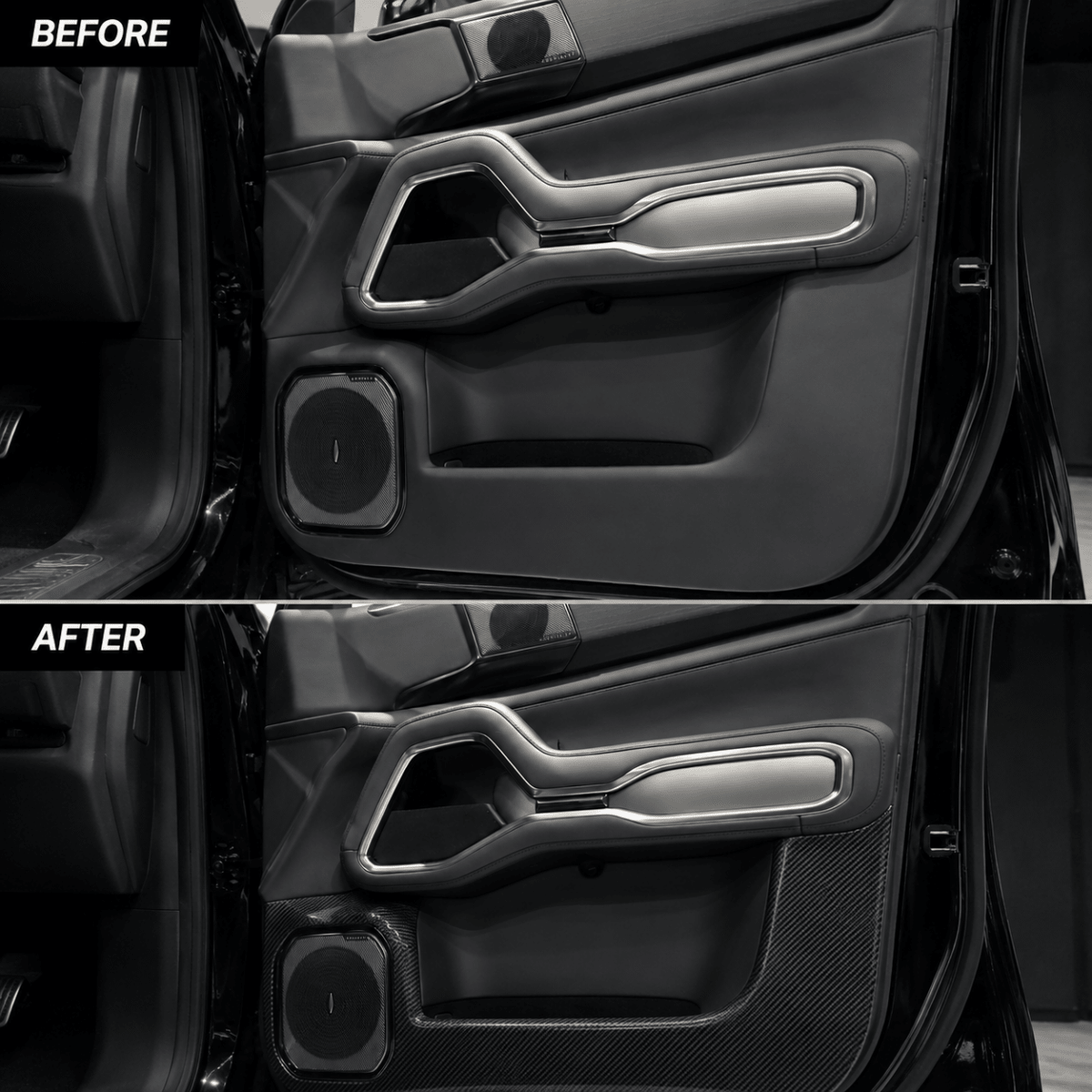 CARBON SERIES DOOR CARD SCUFF PROTECTORS DENZA B8 2026+ - Savage Tech Australia