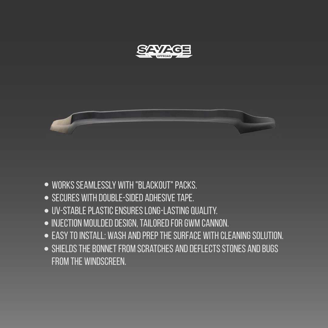 GWM CANNON 2020-2024 BONNET PROTECTOR MOULDED