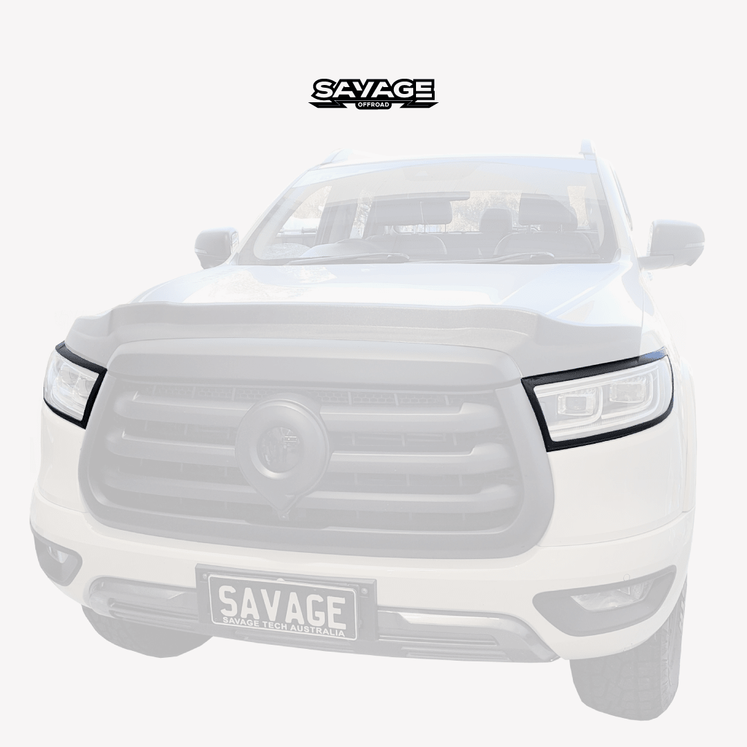 GWM CANNON HEADLIGHTS SURROUND BLACK - Savage Tech Australia