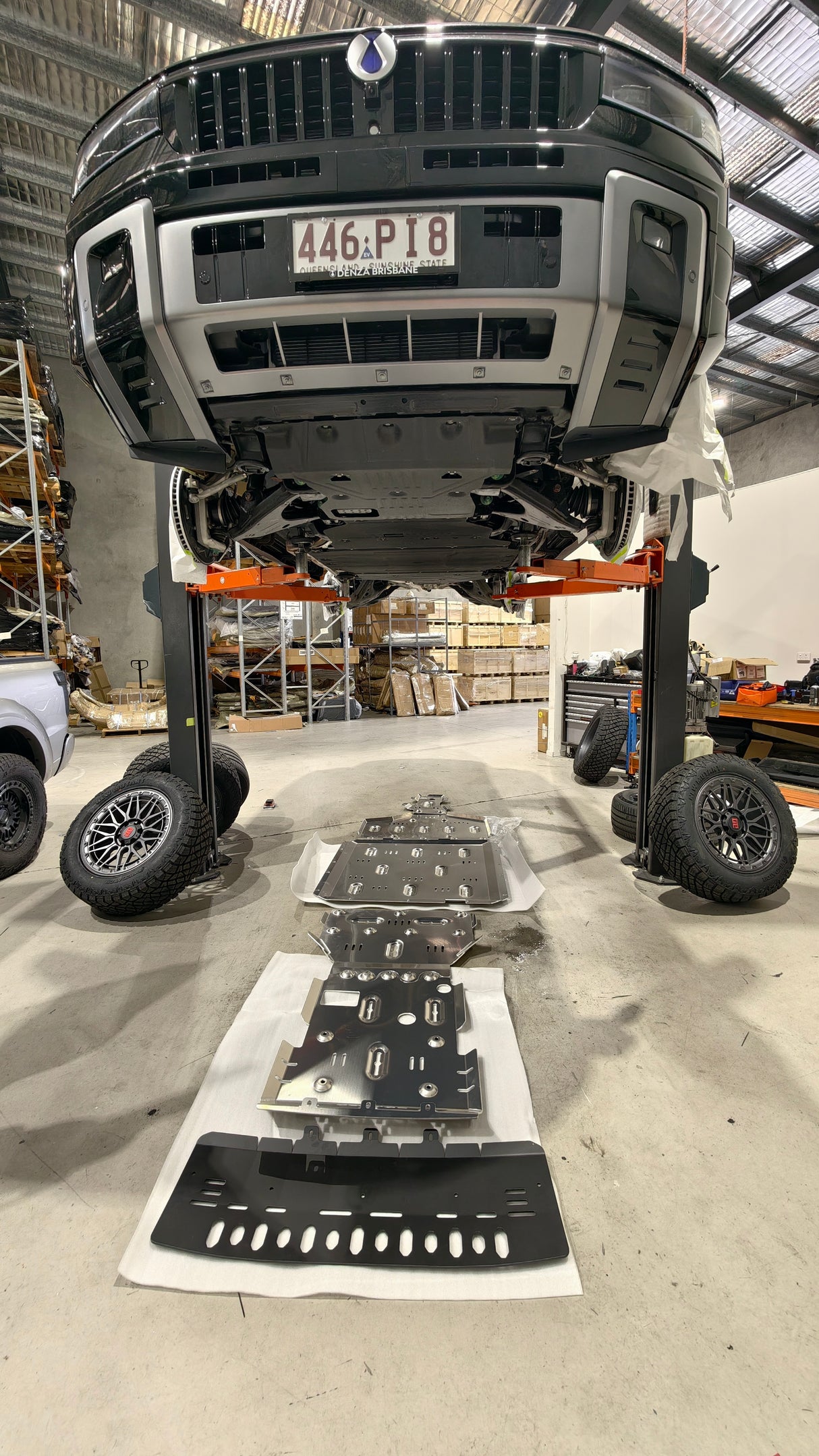 SAVAGE FULL ARMOUR ALUMINIUM UNDER BODY BASH PLATE PROTECTION KIT DENZA B8 2026+
