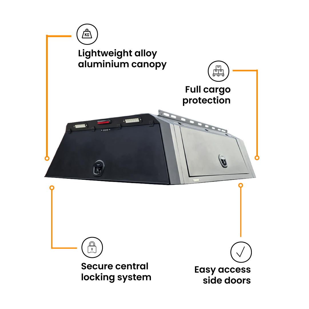 BYD SHARK 6 FLAT PACK ALLOY/ ALUMINIUM CANOPY WITH CENTRAL LOCKING