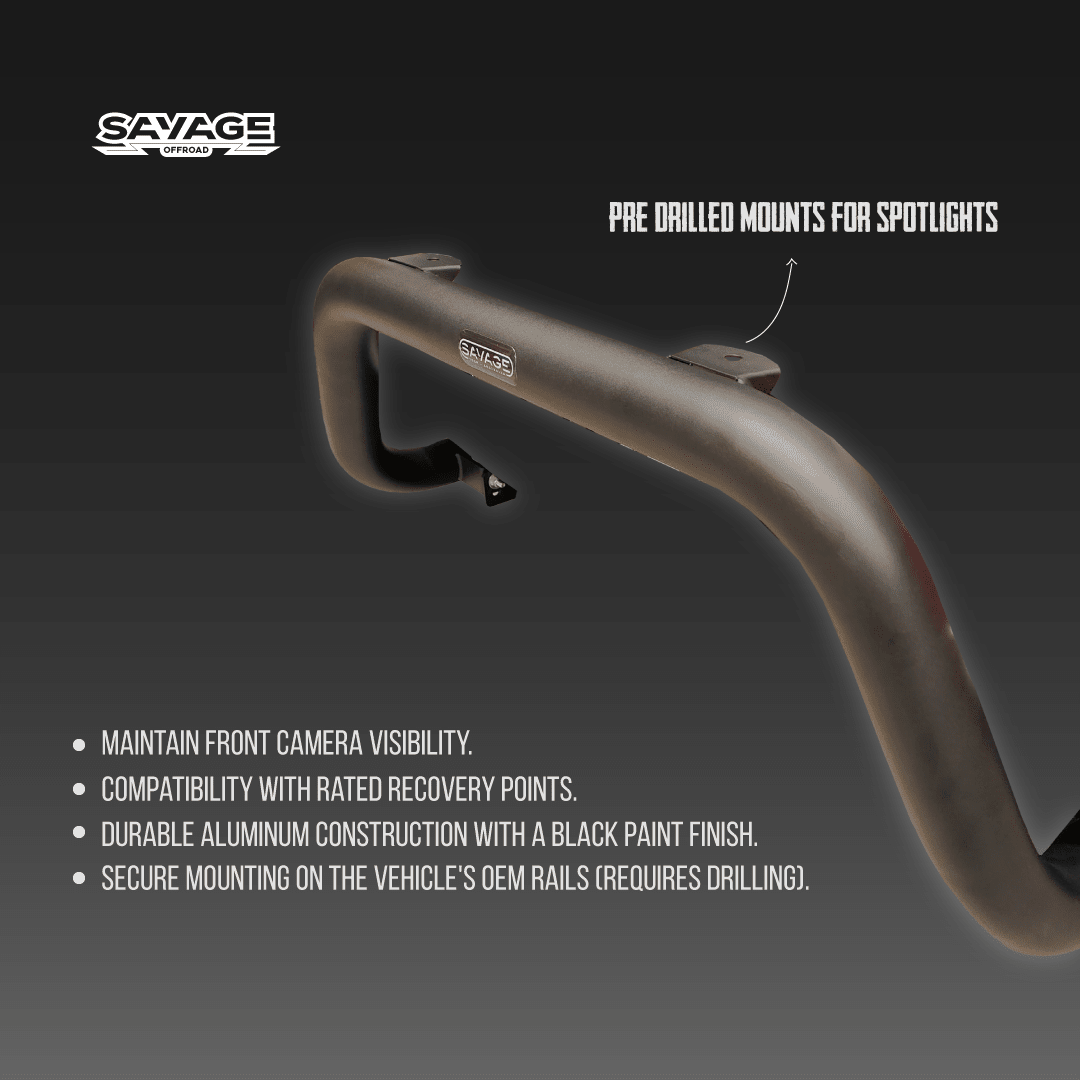 GWM CANNON IMPACT ALLOY NUDGE BAR (RECOVERY POINT COMPATIBLE) - Savage Tech Australia