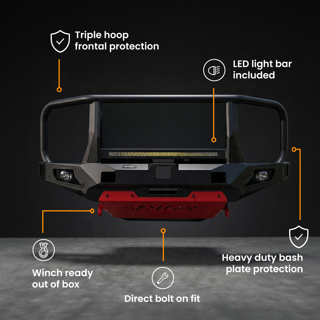 BYD SHARK 6 SAVAGE ATTACK HOOPED BULL BAR