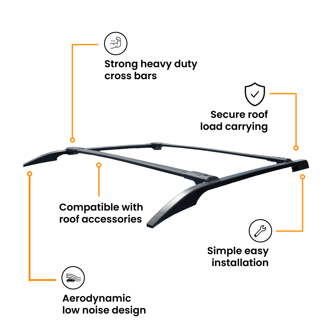UNIVERSAL ADJUSTABLE ROOF CROSS BARS – FITS BYD SHARK 6, TANK 300 - Savage Tech Australia