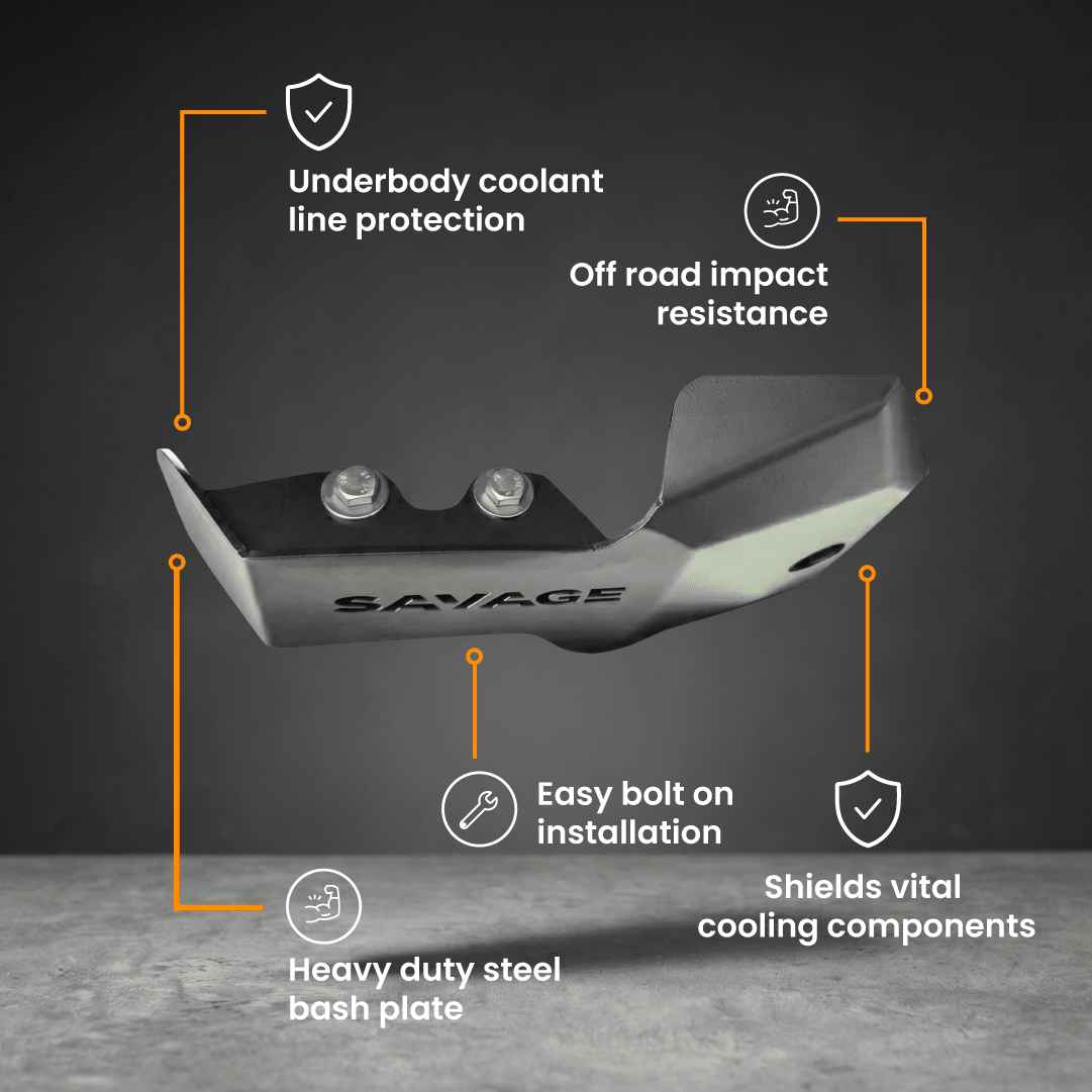 BYD SHARK 6 PREMIUM & PERFORMANCE SHARKGUARD COOLANT LINE BASH PLATE - Savage Tech Australia