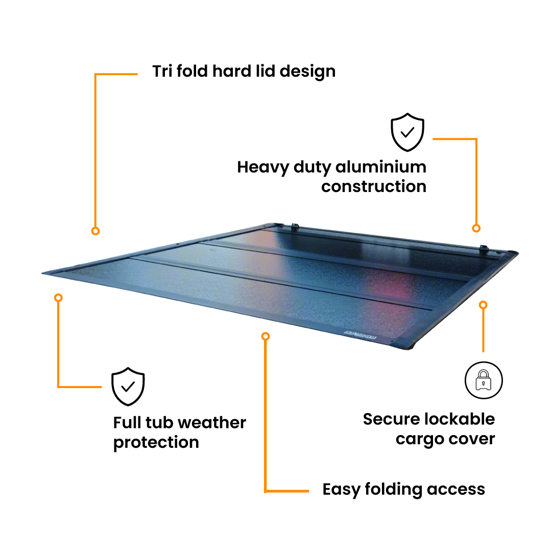 SAVAGE TRIFOLD STEALTH HARD LID COVER – BYD SHARK 6 TONNEAU