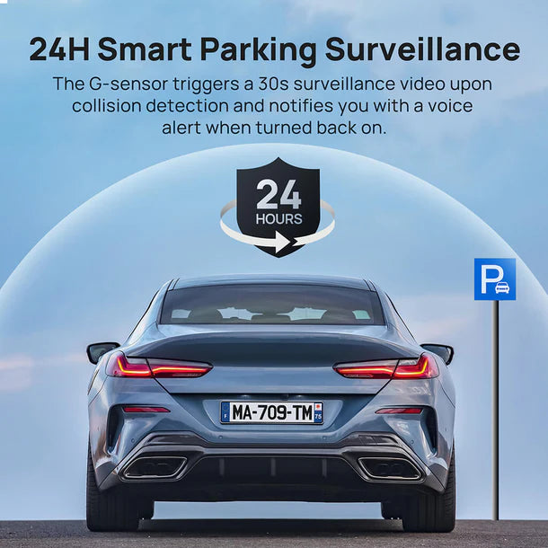 70mai S500 Mirror Dash Cam – 3K Front + 1080p Rear HDR with 9.35″ Touchscreen (Dual Channel)