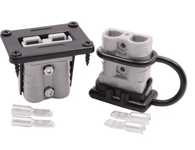 2x 50A ANDERSON PLUGS WITH FLUSH MOUNT & COVERS - Savage Tech Australia