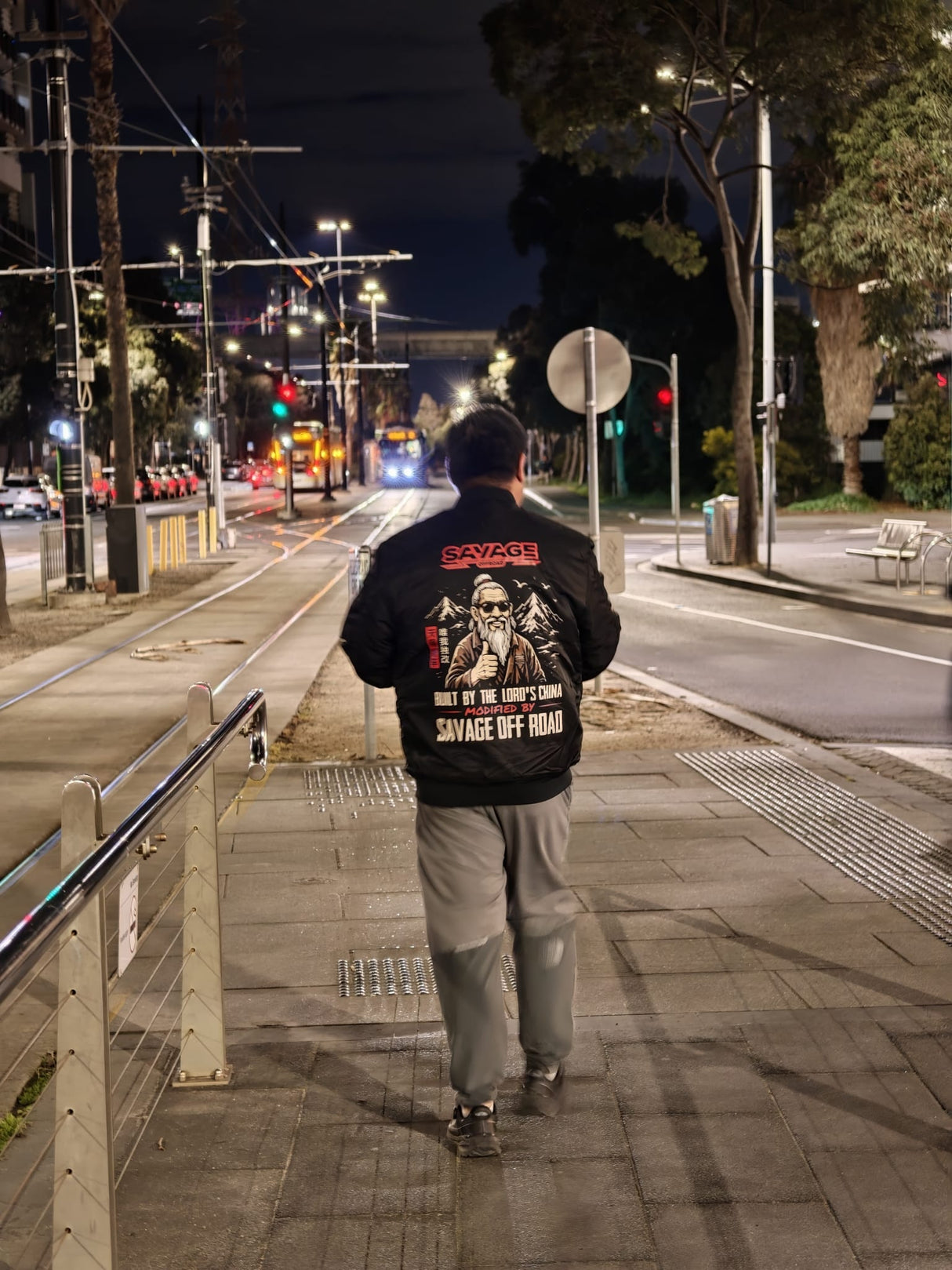 SAVAGE OFFROAD "BUILT BY THE LORD'S CHINA" BOMBER FLIGHT JACKET