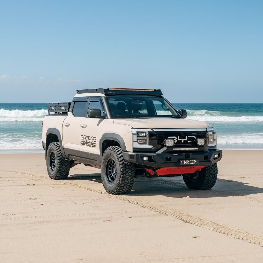 BYD SHARK 6 SAVAGE ATTACK HOOPLESS BULL BAR - Savage Tech Australia