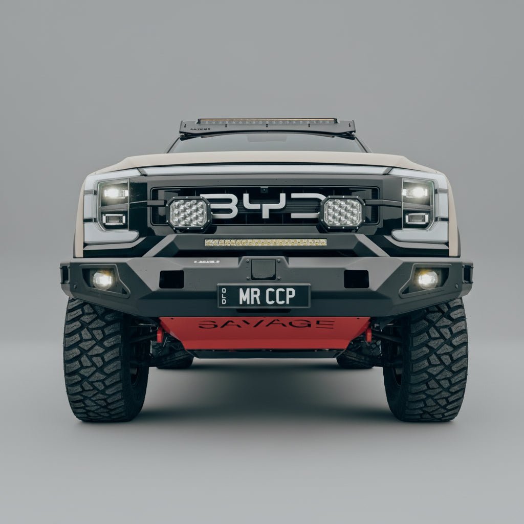 BYD SHARK 6 SAVAGE ATTACK HOOPLESS BULL BAR - Savage Tech Australia