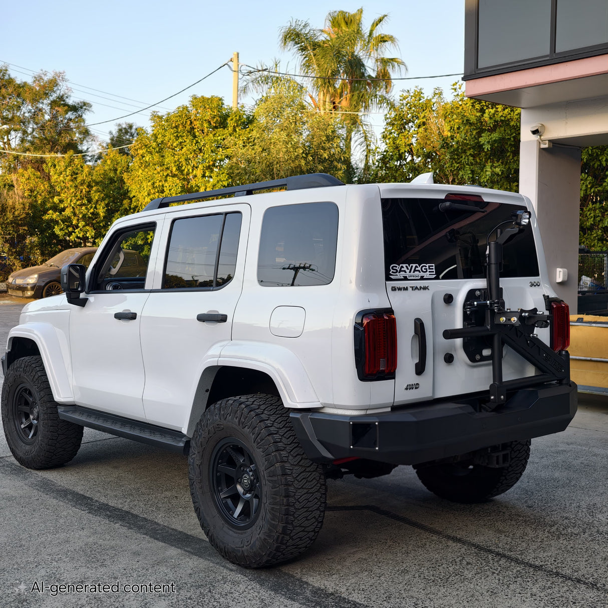 TANK 300 ARMOUR REAR BAR WITH TYRE CARRIER