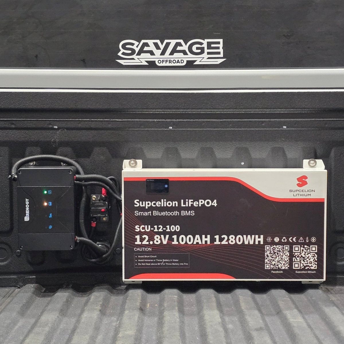 SUPCELION 100AH + 50A DC-DC LITHUIM BATTERY PACKAGE - Savage Tech Australia
