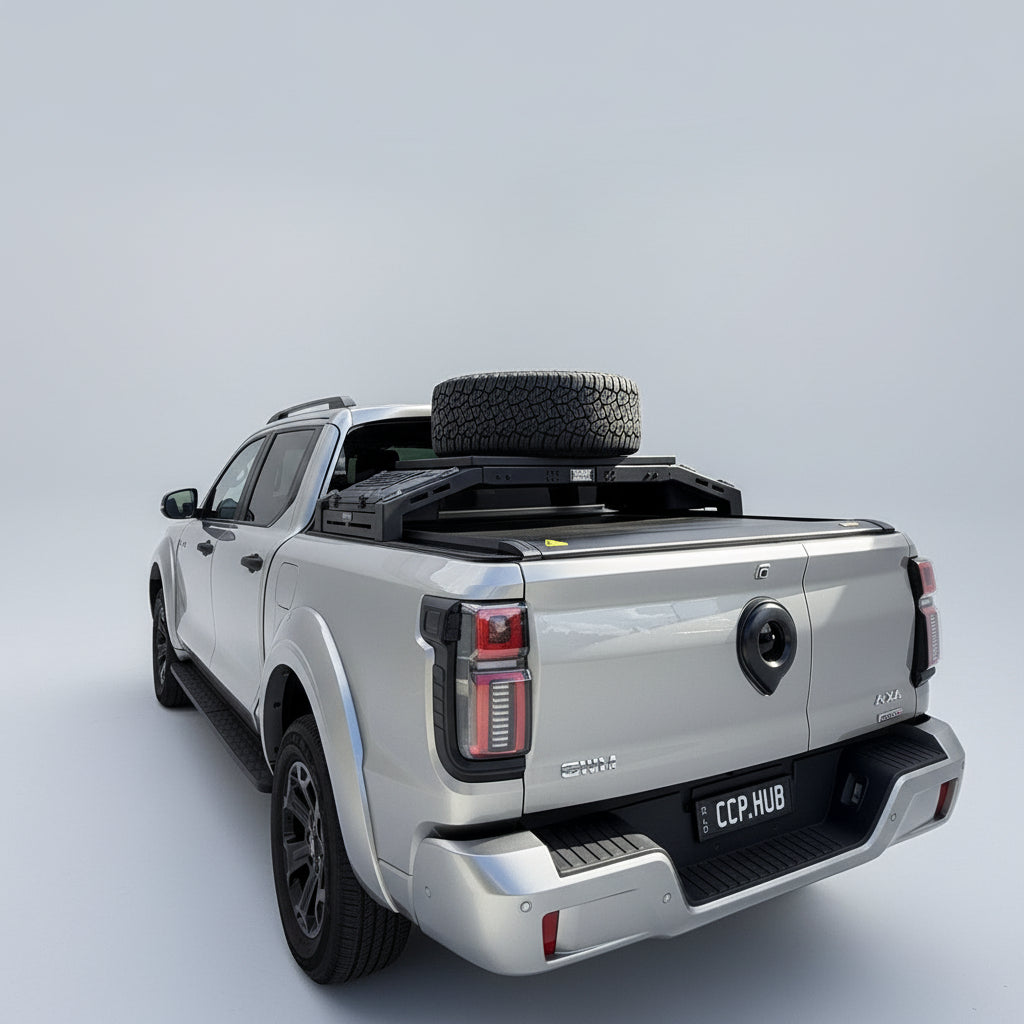 SAVAGE ROGUE TYRE/WHEEL CARRIER RACK WITH STORAGE PLATFORM