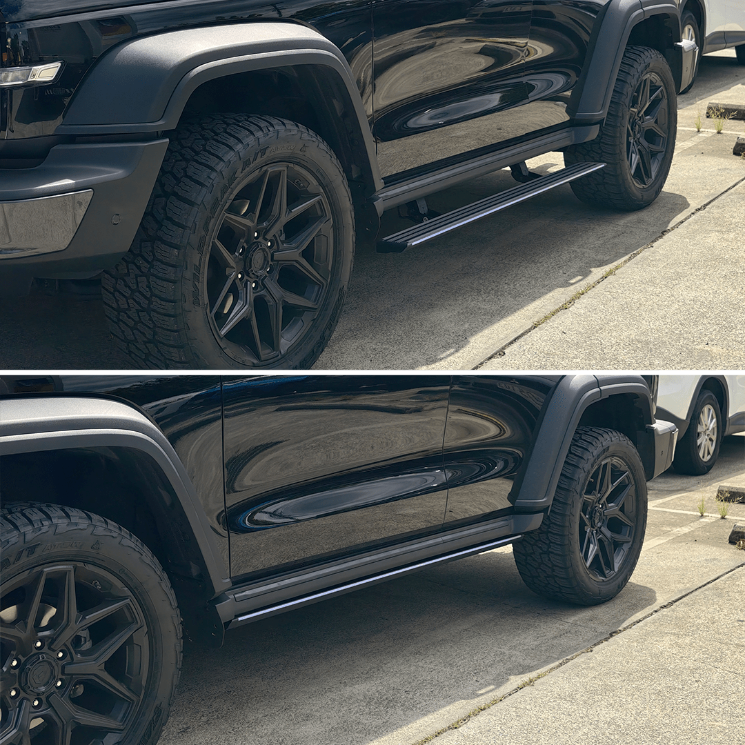 SAVAGE ELECTRIC SMARTSTEPS SIDE STEPS WITH RGB STEP LIGHTING GWM TANK 300 2023+ - Savage Tech Australia