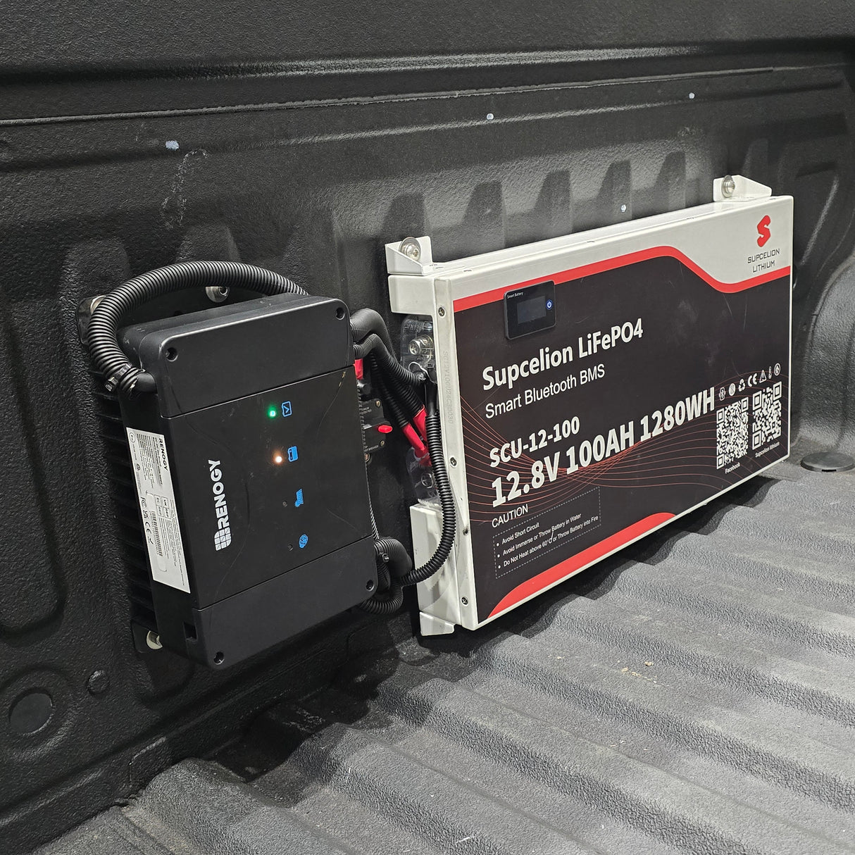 SUPCELION 100AH + 50A DC-DC LITHUIM BATTERY PACKAGE