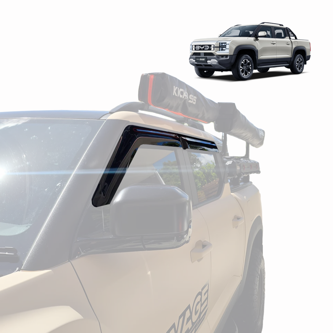 BYD SHARK 6 BLACK WEATHERSHIELDS