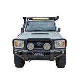 TOYOTA LAND CRUISER LC76 ROOF PLATFORM WITH INTEGRATED LIGHT BAR