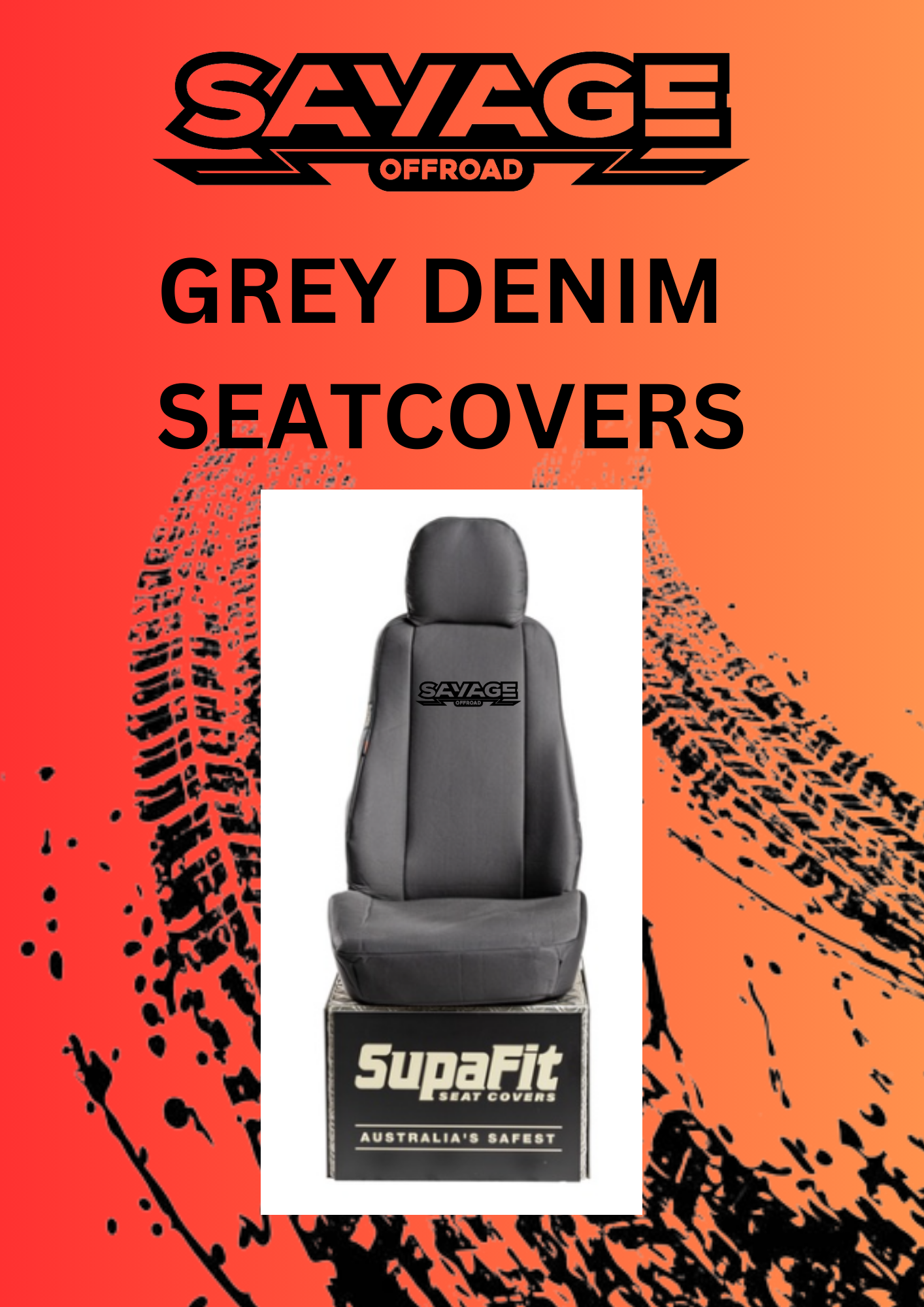 GWM CANNON SAVAGE OFFROAD DENIM SEATCOVER SET