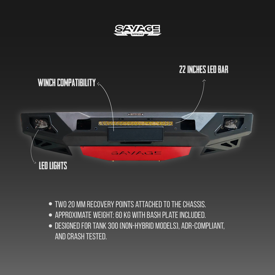 TANK 300 ARMOUR (HOOPLESS) BULLBAR