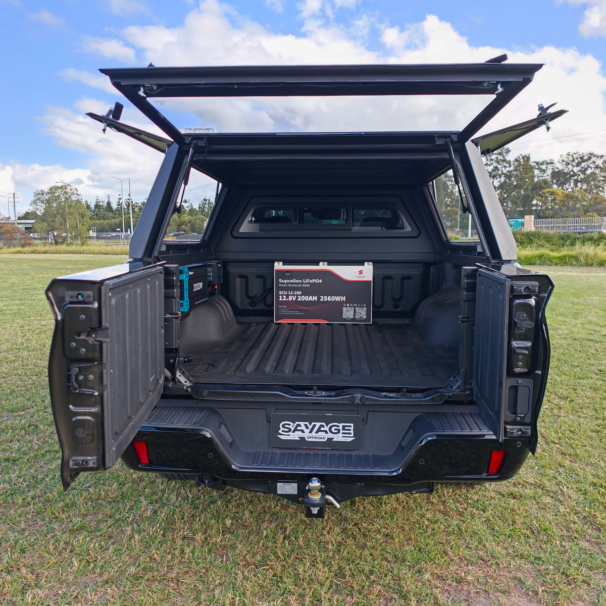 GWM Cannon Alpha with Savage Rogue flat pack aluminium canopy fitted v2, Savagetech.com.au